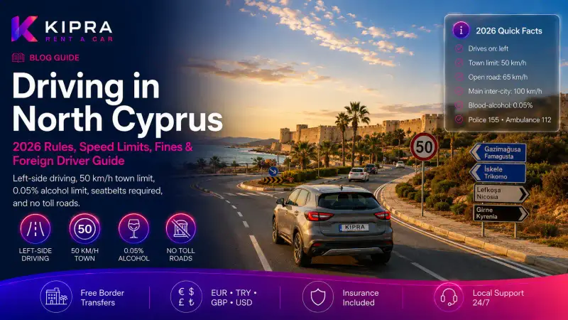 Driving in North Cyprus: 2026 Rules, Speed Limits, Fines & Foreign Driver Guide